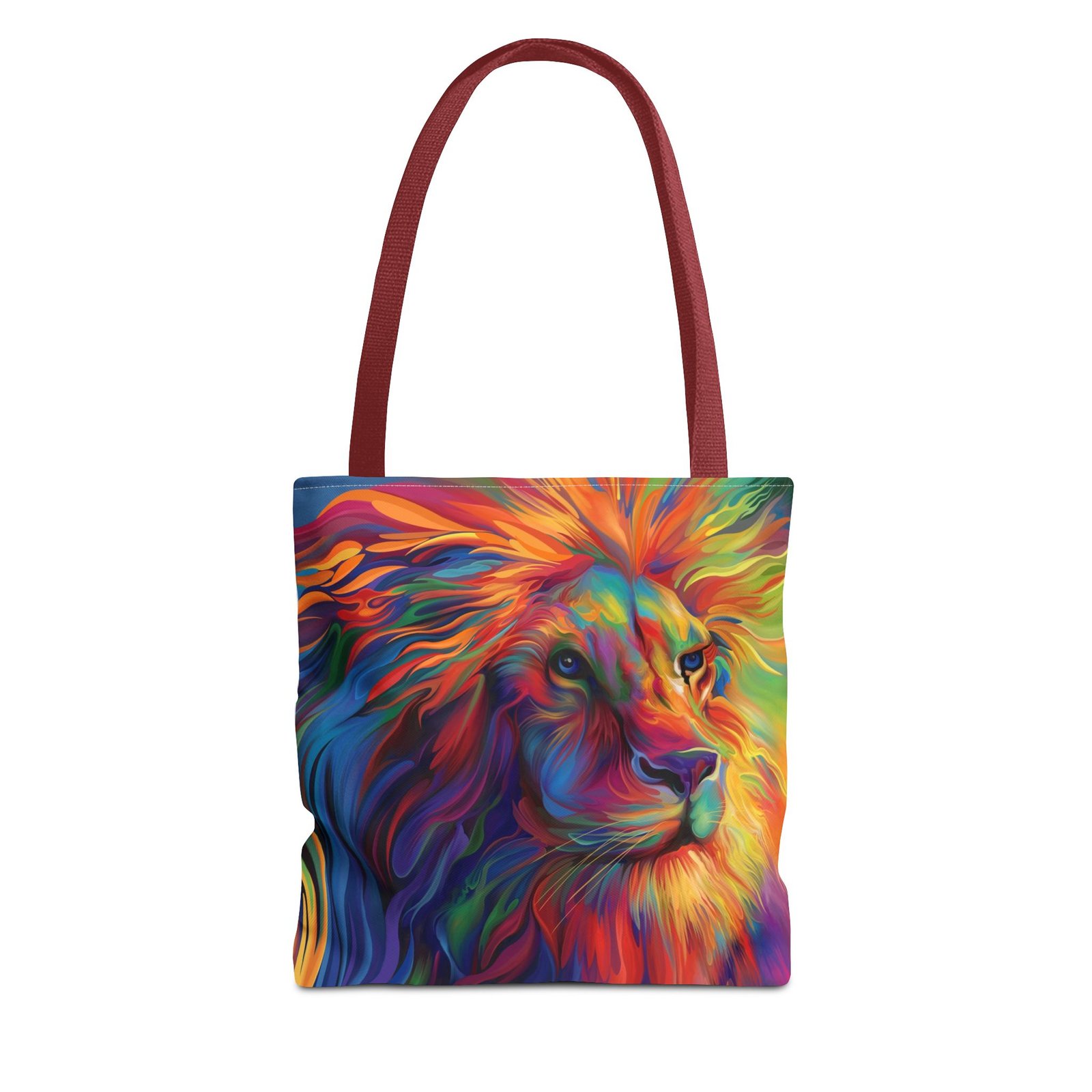 Tote Bag - Vibrant Lion Tote Bag, Colorful Reusable Bag, Beach Tote, Gift for Animal Lovers, Eco-Friendly Shopping Bag, Festival Bag - Image 13