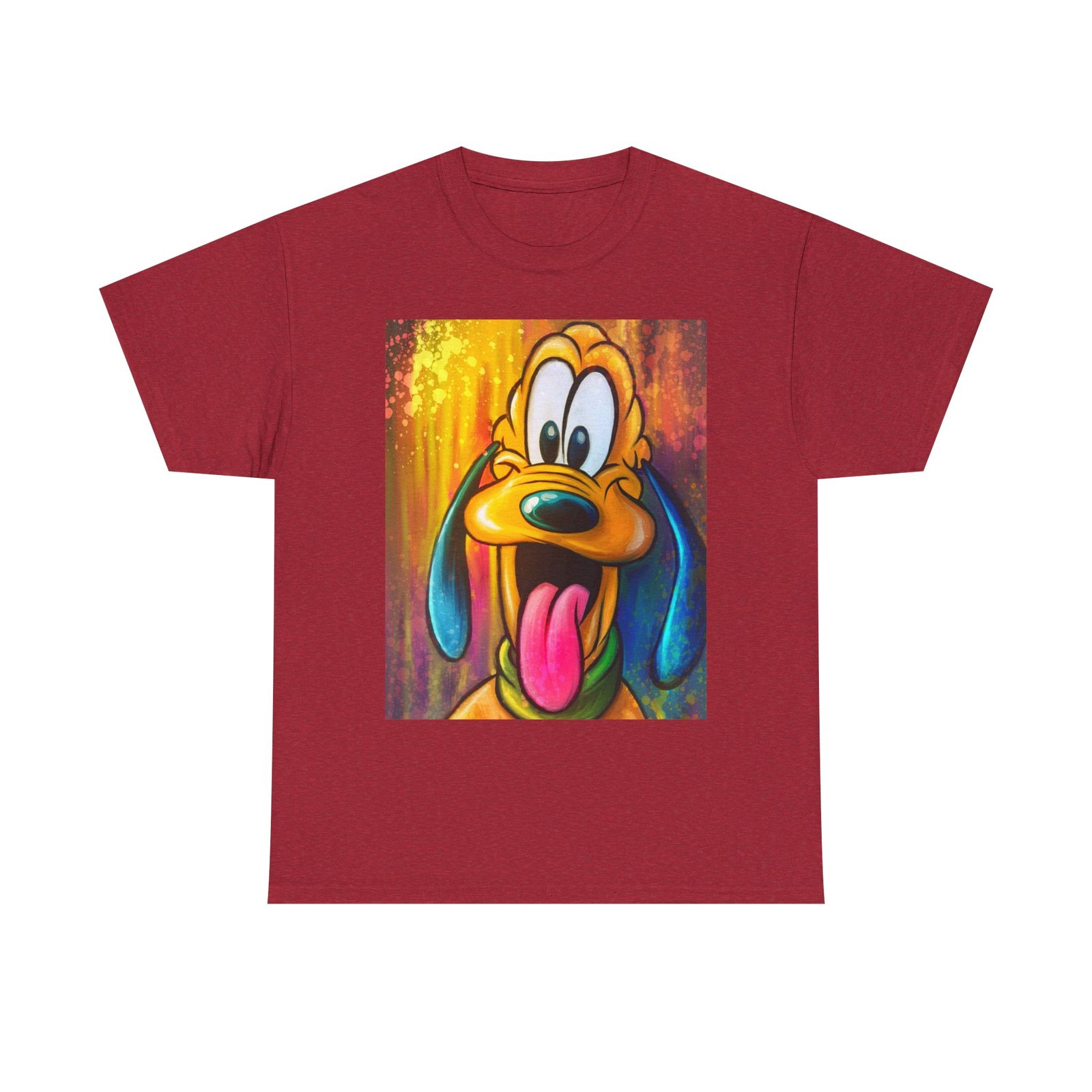 T-Shirt - Disney Themed Pluto Dog Art Tee - Unisex Heavy Cotton T-Shirt, Cute Animal Shirt, Gift for Dog Lovers, Fun Casual Wear, Kids & Adults - Image 49