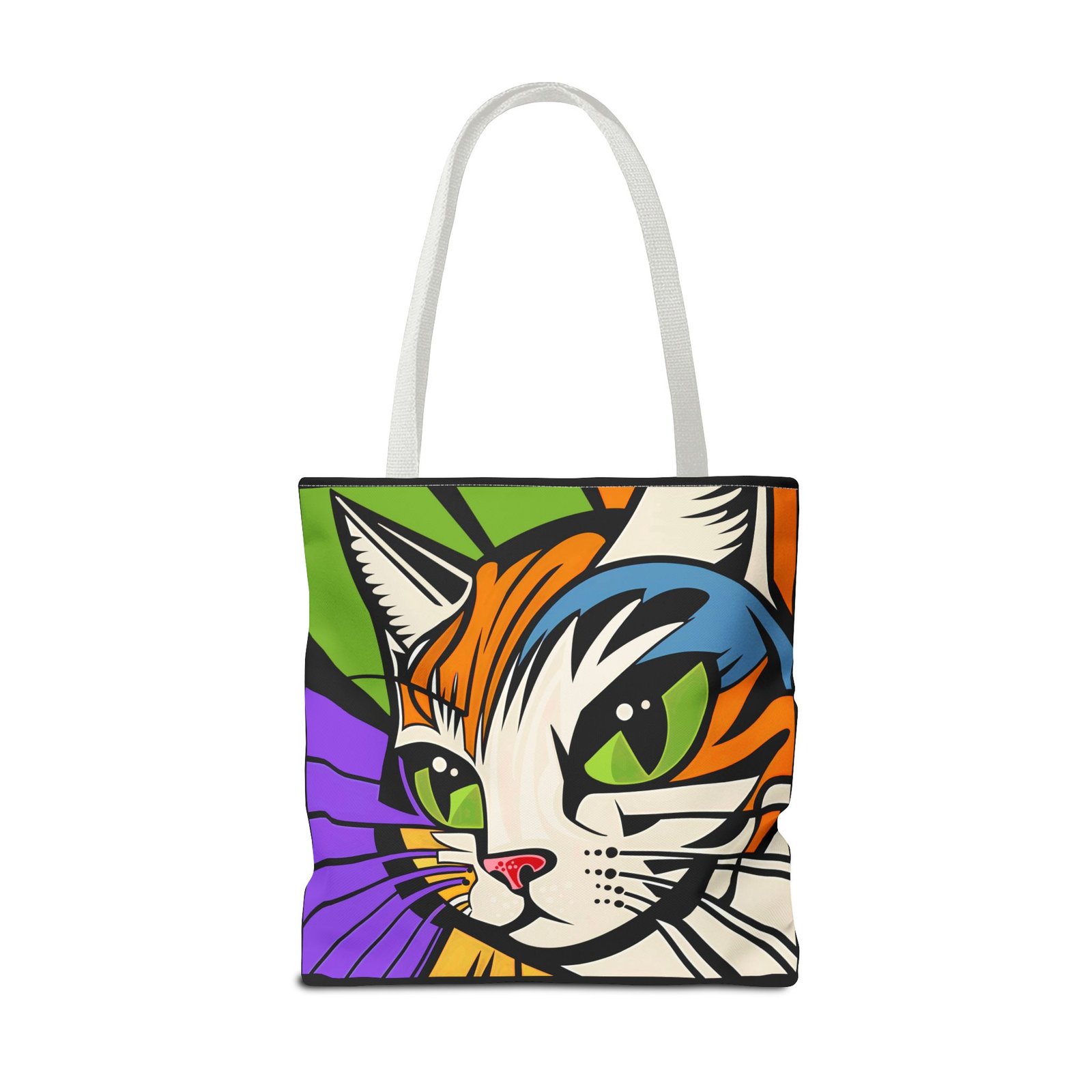Tote Bag - Colorful Cat Design Tote Bag, Eco-Friendly Bag, Pet Lover Gift, Unique Shopping Bag, Everyday Use, Stylish Carryall - Image 34