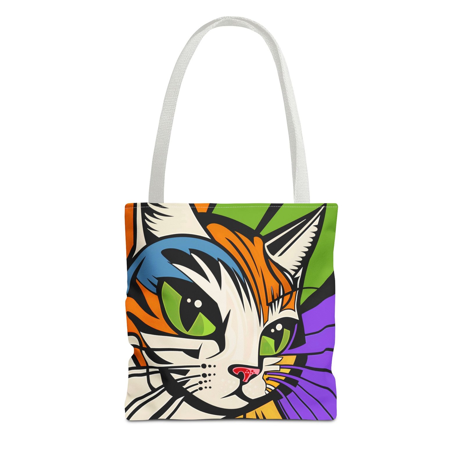 Tote Bag - Colorful Cat Design Tote Bag, Eco-Friendly Bag, Pet Lover Gift, Unique Shopping Bag, Everyday Use, Stylish Carryall - Image 25
