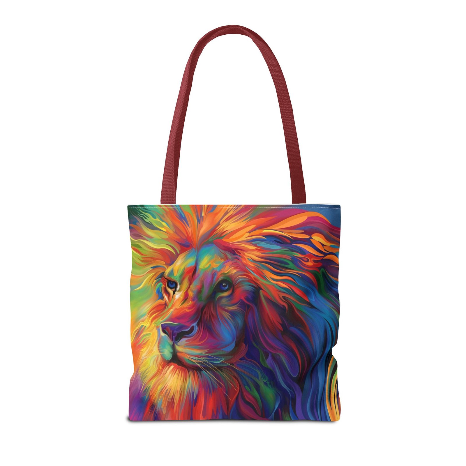 Tote Bag - Vibrant Lion Tote Bag, Colorful Reusable Bag, Beach Tote, Gift for Animal Lovers, Eco-Friendly Shopping Bag, Festival Bag - Image 18