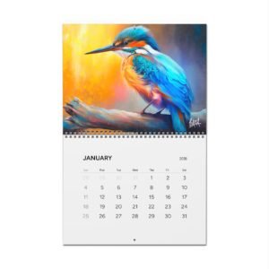Vibrant Bird Wall Calendar 2026 | Colorful Nature Artwork, Home Decor, Gift for Bird Lovers, Organizational Desk Calendar