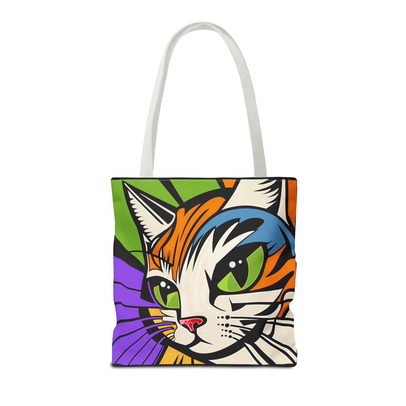 Tote Bag - Colorful Cat Design Tote Bag, Eco-Friendly Bag, Pet Lover Gift, Unique Shopping Bag, Everyday Use, Stylish Carryall - Image 30