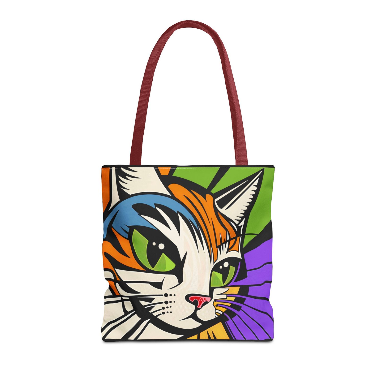 Tote Bag - Colorful Cat Design Tote Bag, Eco-Friendly Bag, Pet Lover Gift, Unique Shopping Bag, Everyday Use, Stylish Carryall - Image 17