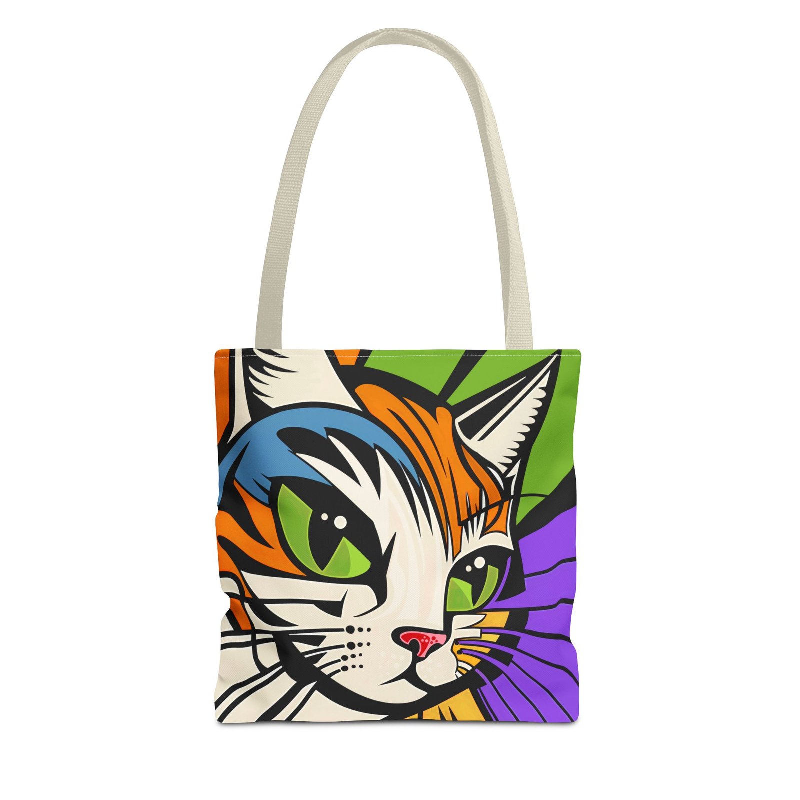 Tote Bag - Colorful Cat Design Tote Bag, Eco-Friendly Bag, Pet Lover Gift, Unique Shopping Bag, Everyday Use, Stylish Carryall - Image 37