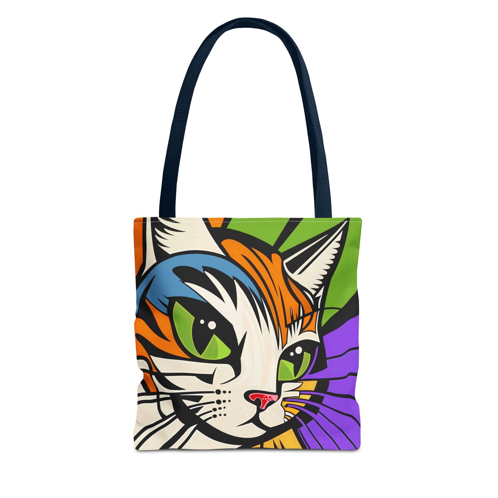 Tote Bag - Colorful Cat Design Tote Bag, Eco-Friendly Bag, Pet Lover Gift, Unique Shopping Bag, Everyday Use, Stylish Carryall - Image 49