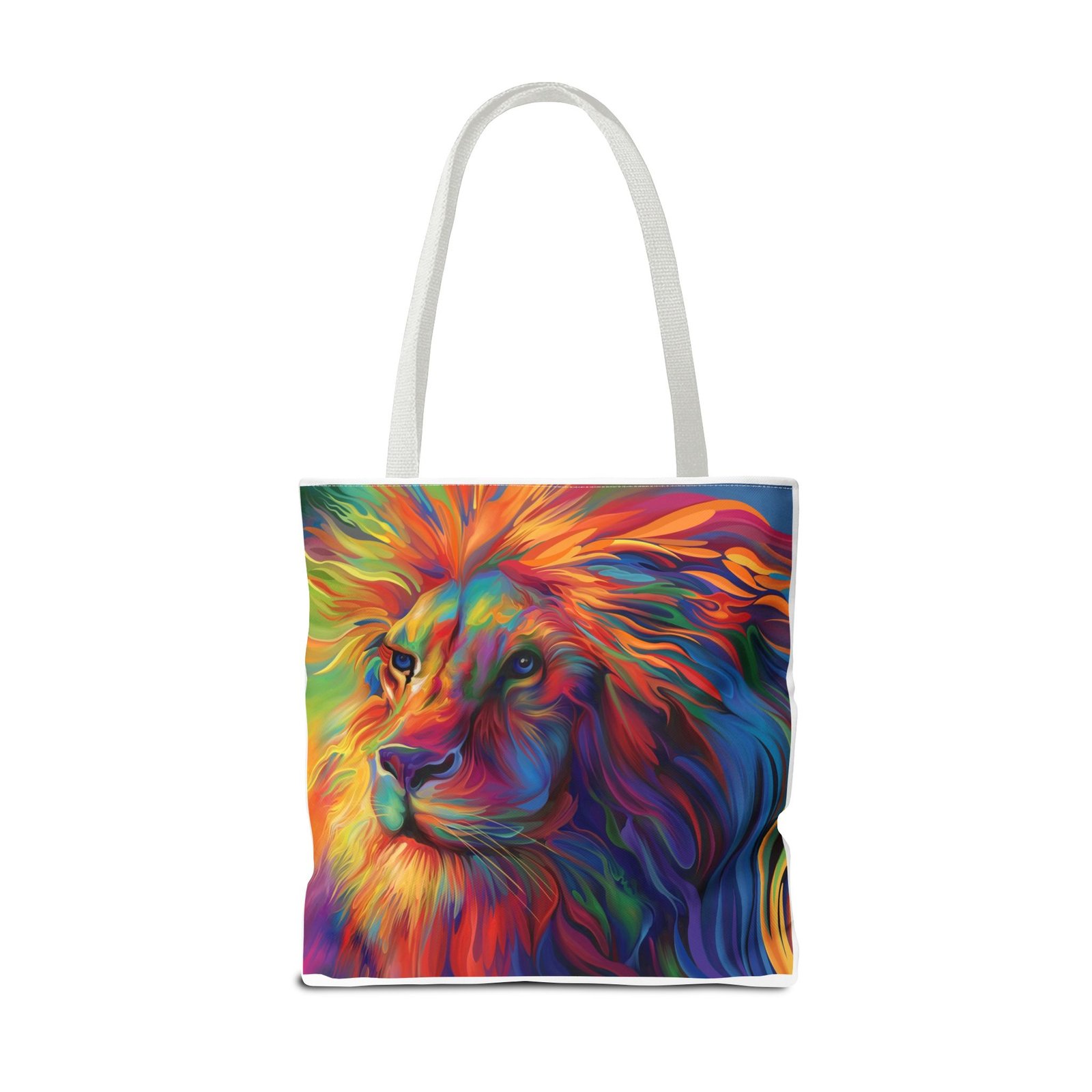 Tote Bag - Vibrant Lion Tote Bag, Colorful Reusable Bag, Beach Tote, Gift for Animal Lovers, Eco-Friendly Shopping Bag, Festival Bag - Image 34