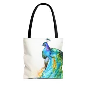 Tote Bag - Vibrant Peacock Tote Bag - Colorful AOP Design for Eco-Conscious Fashion Lovers, Perfect Gift for Nature Enthusiasts, Summer Outings, [...]