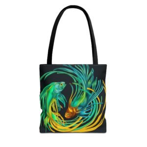 Tote Bag - Vibrant Fish Tote Bag - Colorful AOP Design, Beach Bag, Eco-Friendly Shopping, Gift for Fish Lovers, Underwater Art