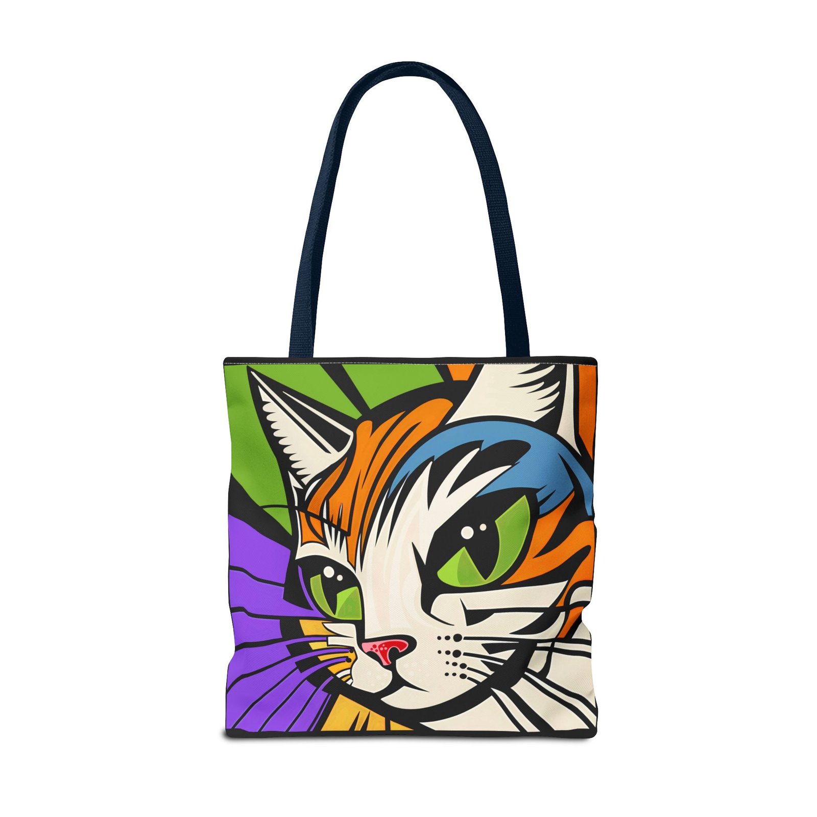 Tote Bag - Colorful Cat Design Tote Bag, Eco-Friendly Bag, Pet Lover Gift, Unique Shopping Bag, Everyday Use, Stylish Carryall - Image 58