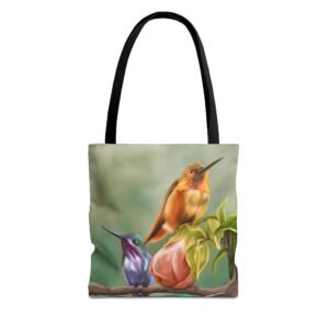 Tote Bag - Tote Bag with Colorful Bird Design, Nature Lover Gift, Eco-Friendly Shopping Tote, Floral Beach Bag, Boho Style Handbag