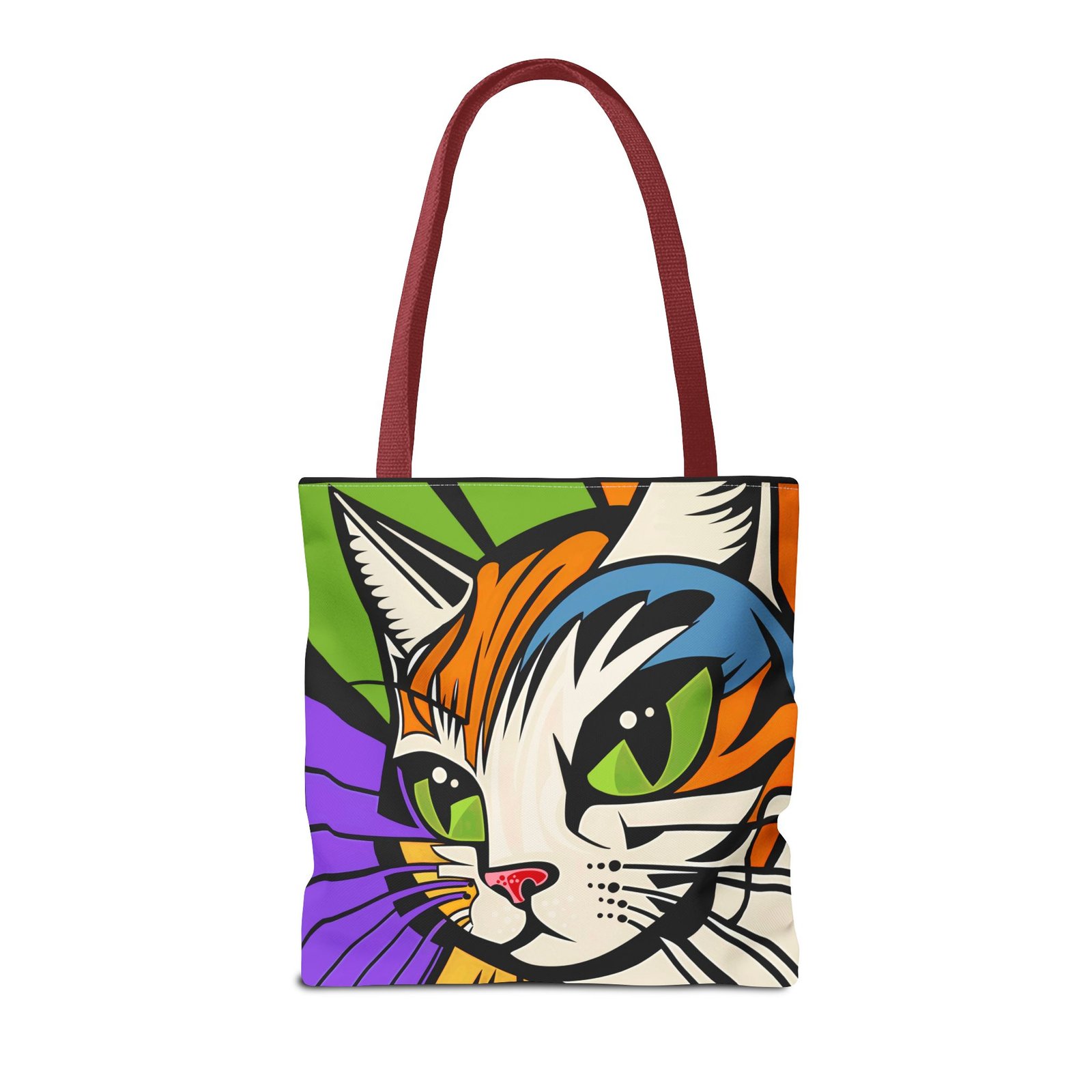 Tote Bag - Colorful Cat Design Tote Bag, Eco-Friendly Bag, Pet Lover Gift, Unique Shopping Bag, Everyday Use, Stylish Carryall - Image 18