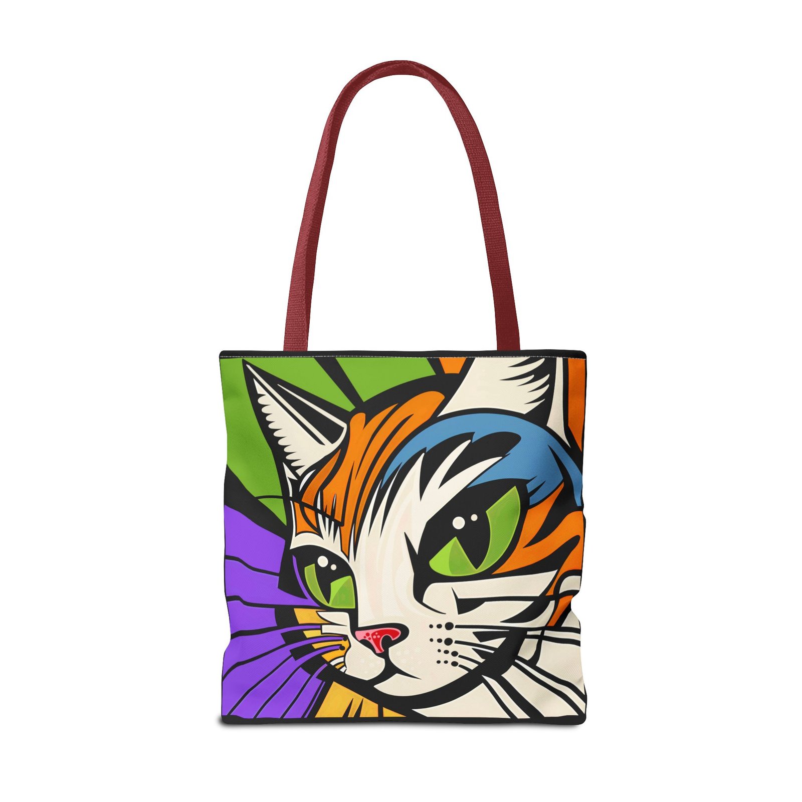 Tote Bag - Colorful Cat Design Tote Bag, Eco-Friendly Bag, Pet Lover Gift, Unique Shopping Bag, Everyday Use, Stylish Carryall - Image 22