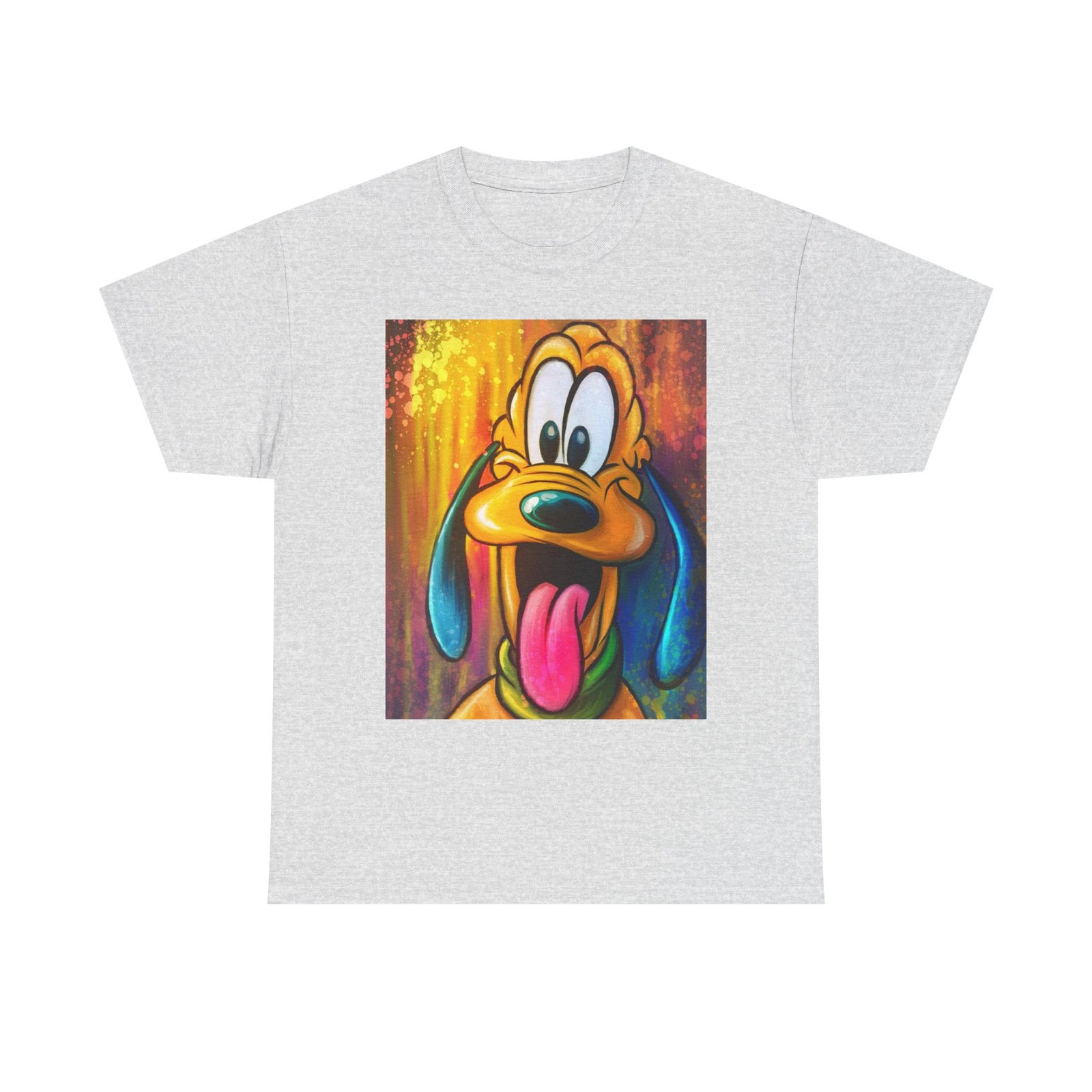 T-Shirt - Disney Themed Pluto Dog Art Tee - Unisex Heavy Cotton T-Shirt, Cute Animal Shirt, Gift for Dog Lovers, Fun Casual Wear, Kids & Adults - Image 5