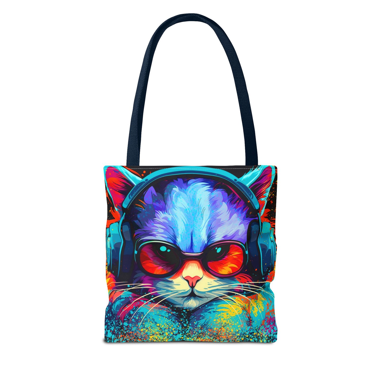 Tote Bag - Vibrant Cat Tote Bag - Colorful, Trendy, Cat Lover Gift, Summer Beach Bag, Fun Shopping Tote - Image 50